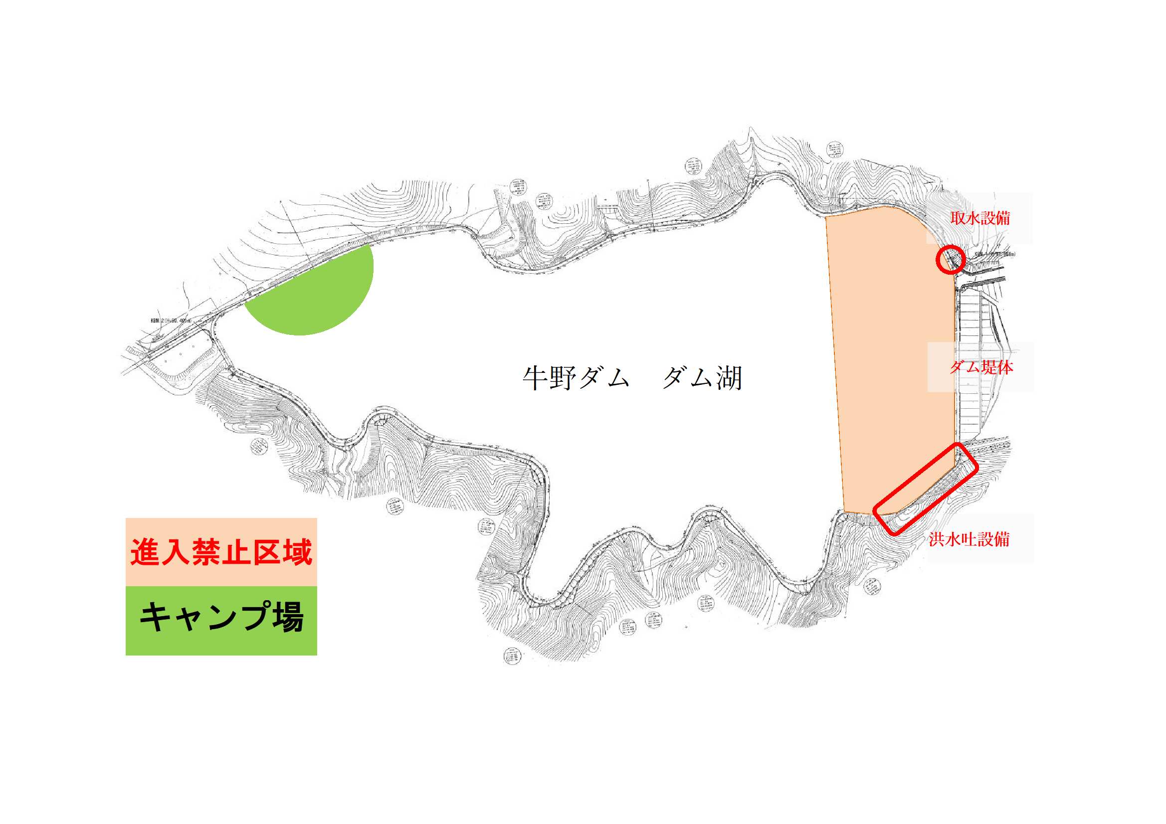 進入禁止区域の見取り図