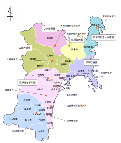 宮城県地域マップ