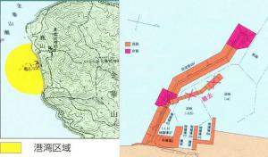 金華山港の位置図