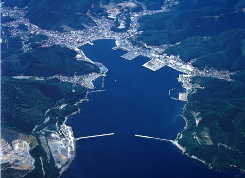 女川港航空写真