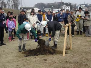 植樹方法の説明