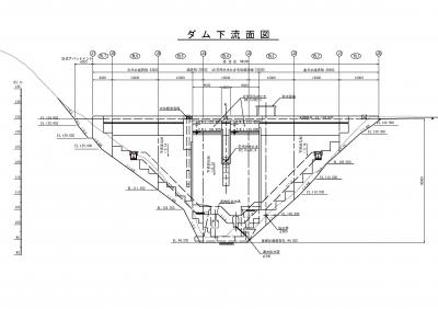 ダム下流面図