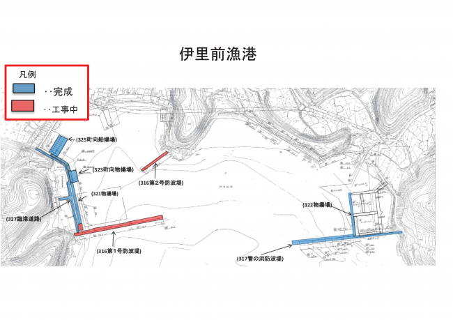 伊里前漁港の地図です