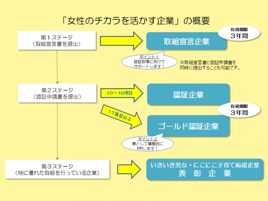 「女性のチカラを活かす企業」概要図