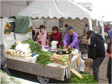 農産物販売による都市農村交流