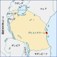 画像：タンザニア地図