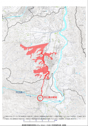 坪石幹線用水路位置図