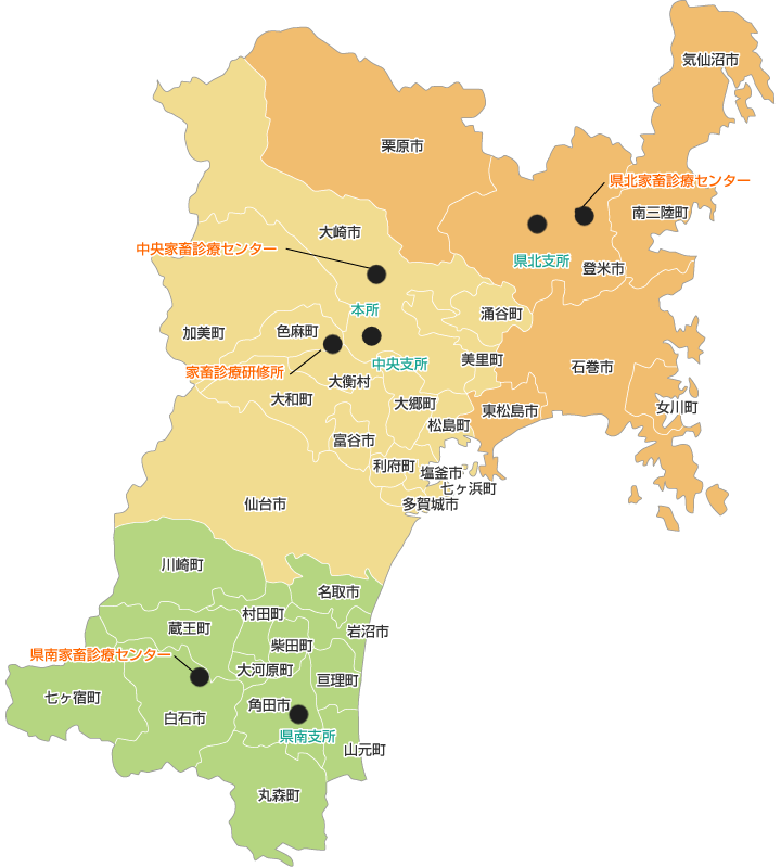 NOSAI宮城事務所所在図