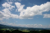 向山・手倉森山展望台から見た蔵王の写真です