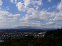 韮神山から見た蔵王の写真です