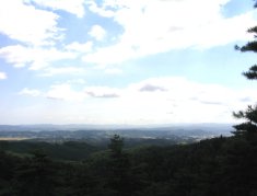 四方峠の櫓から見た円田方面の風景