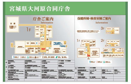 画像：大河原合同庁舎案内図