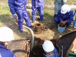 空気弁の取り外し完了