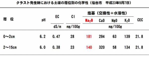 土壌の化学性表