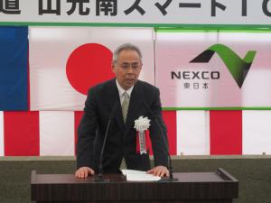 NEXCO東日本東北支社長による挨拶の写真です。