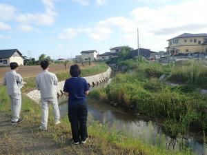 生き物への環境配慮工法について学んでいます