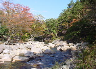 秋の丸森町不動尊公園の写真