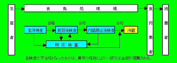 食鳥検査の流れの画像