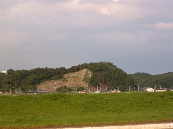 大欠山の被災遠景