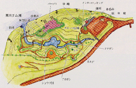 立輪水辺公園簡略図です