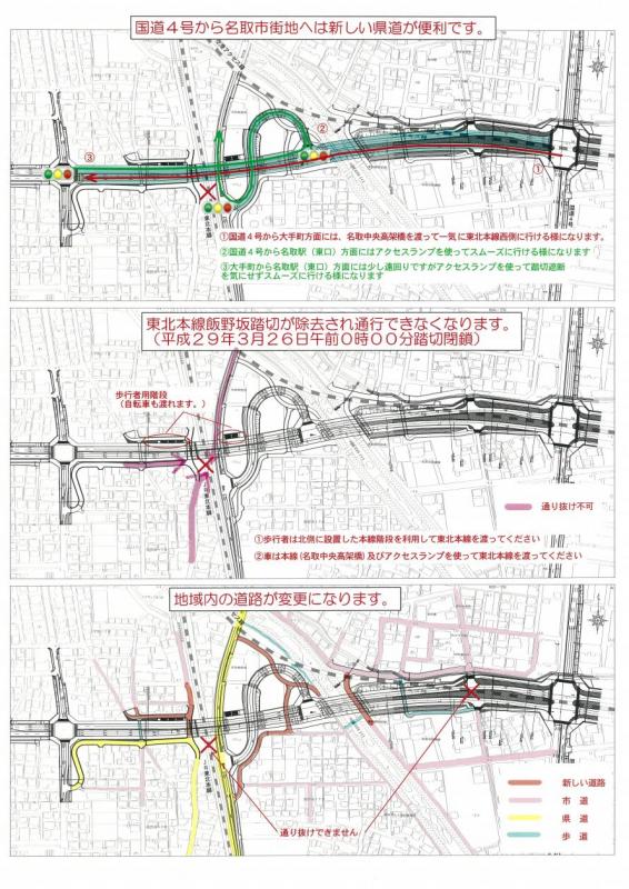 都市計画道路大手町下増田線の供用開始について