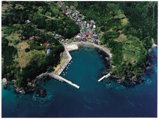大泊漁港の航空撮影写真です
