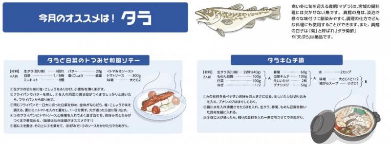 みやぎ水産の日今月のオススメタラの写真