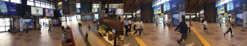 仙台駅におけるみやぎ水産の日PRチラシ配りの様子