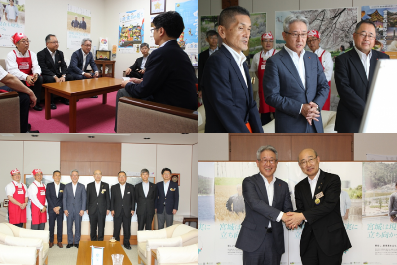 味の素株式会社の西井代表取締役社長が河端副知事を表敬訪問した様子