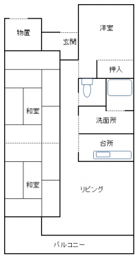 下愛子住宅間取り図