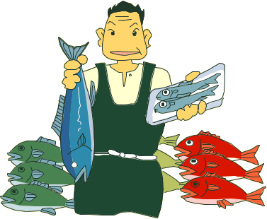 魚屋イラスト