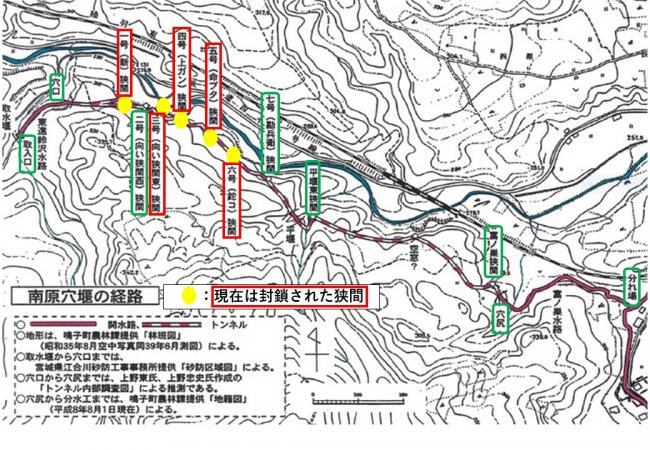 各狭間の位置図