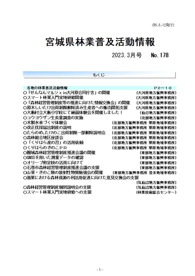 令和5年3月号目次