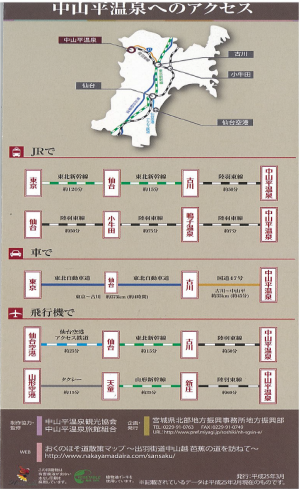 おくのほそ道散策マップ出羽街道中山越（裏面）