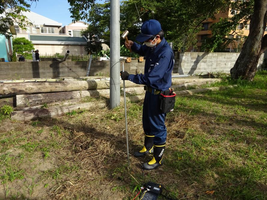 接地抵抗測定の写真その1