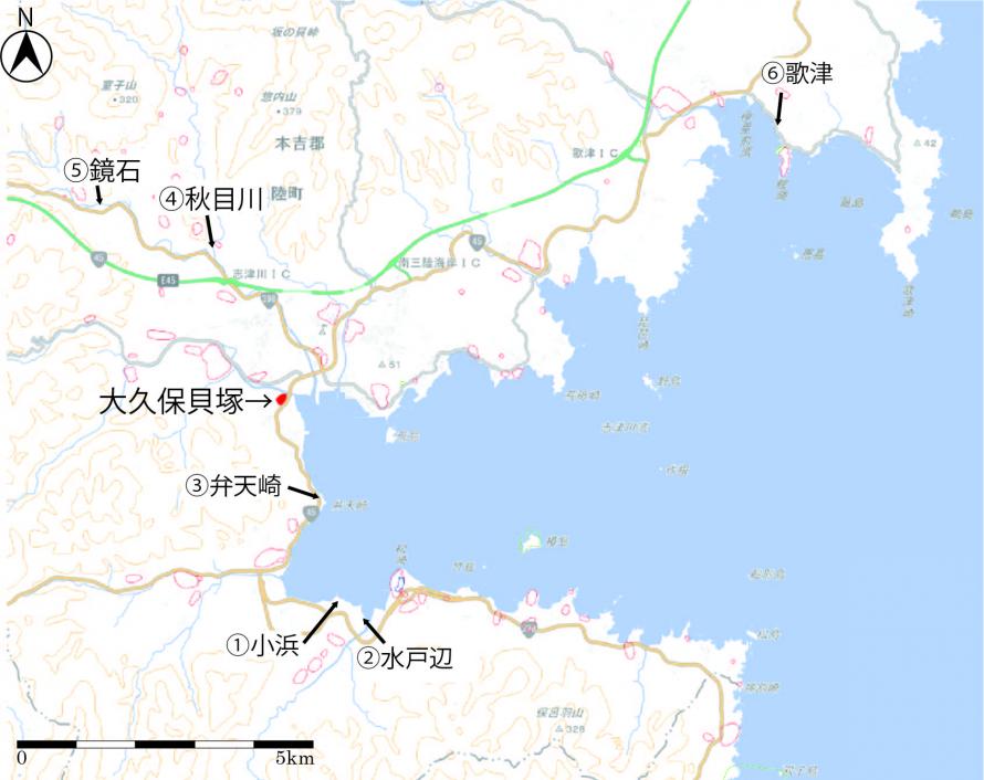 石材調査地点図