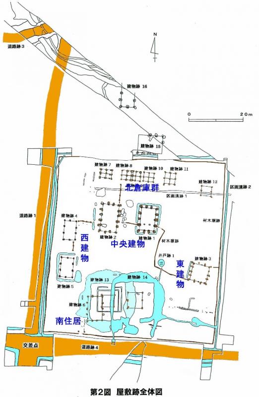 壇の越遺跡　発掘平面図