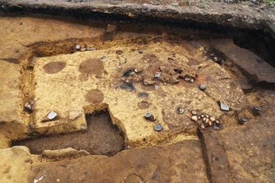 SI29竪穴建物跡の遺物出土状況