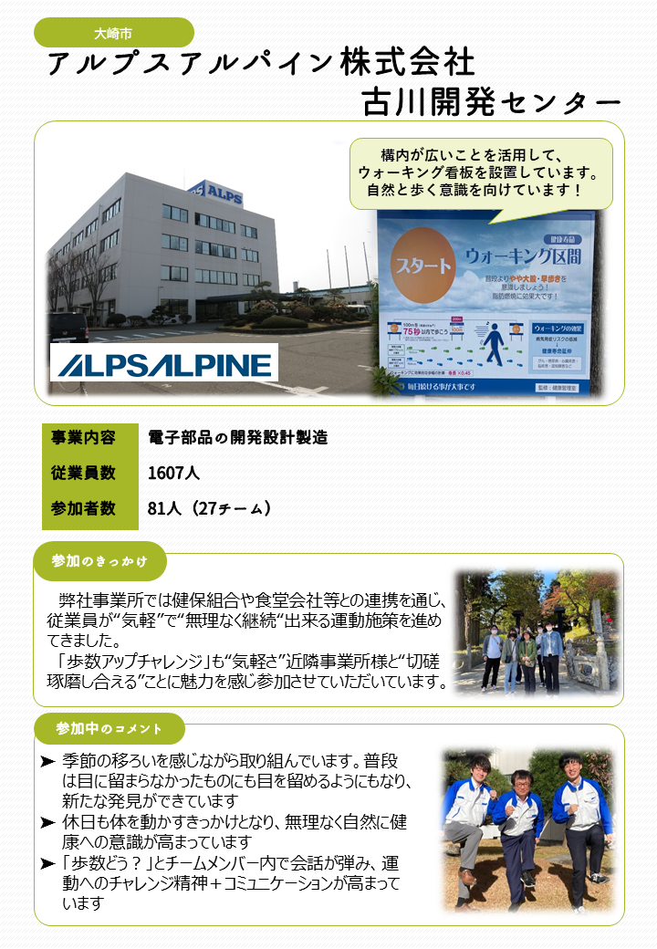 アルプスアルパイン株式会社古川開発センター