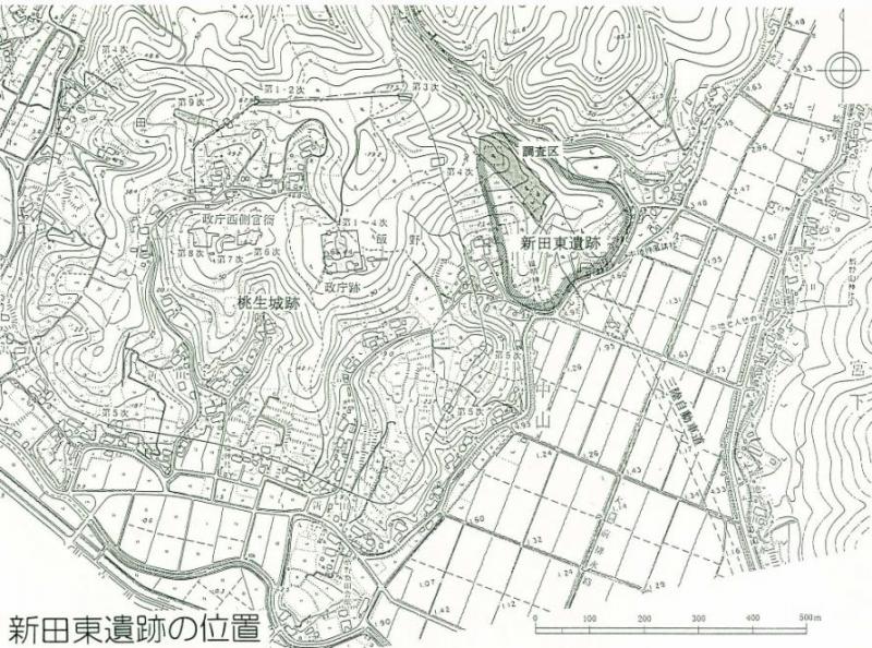 遺跡の位置図