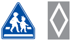 横断歩道標識標示