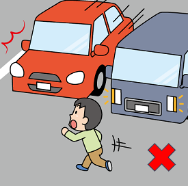 車両の直前直後横断