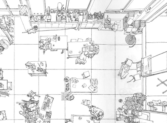 ある日の創作室1の一角