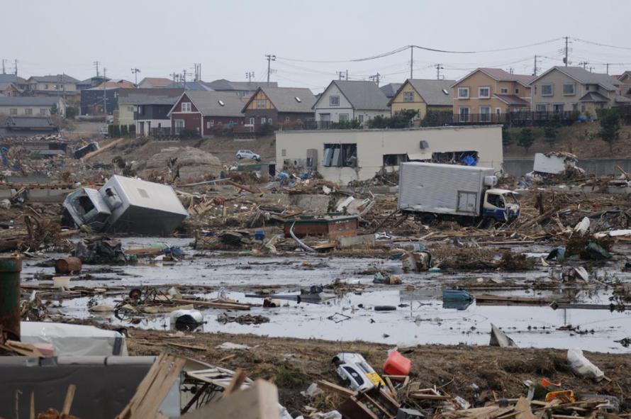 【七ヶ浜町】七ヶ浜町汐見台南（平成23年4月7日撮影）