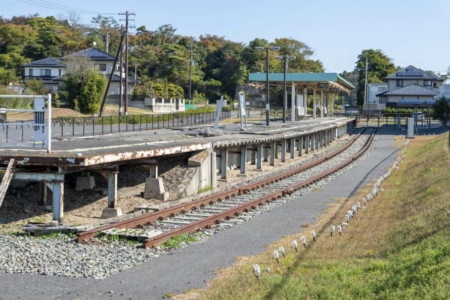 東松島市震災復興伝承館/旧野蒜駅プラットホーム