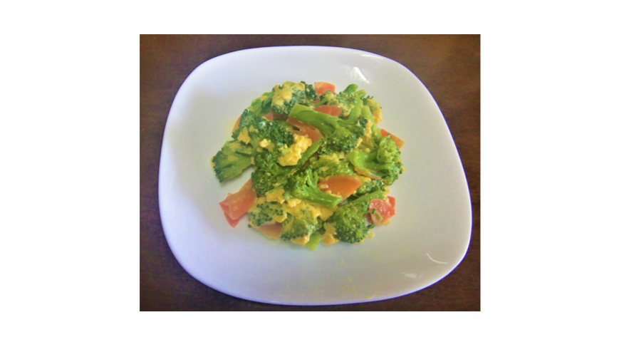 ブロッコリーの卵炒り