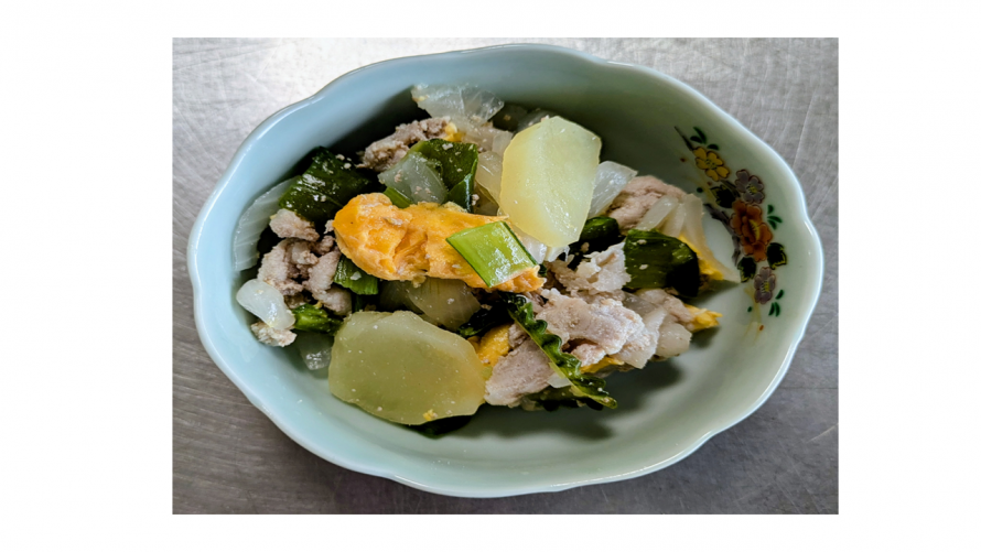 ゴーヤと小松菜のチャンプル