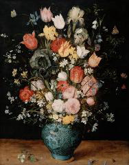 ヤン・ブリューゲル（父）　《青い花瓶の花束》 