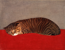 長谷川潾二郎 《猫》 1966年