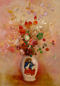 オディロン・ルドン《日本風の花瓶》1908年
